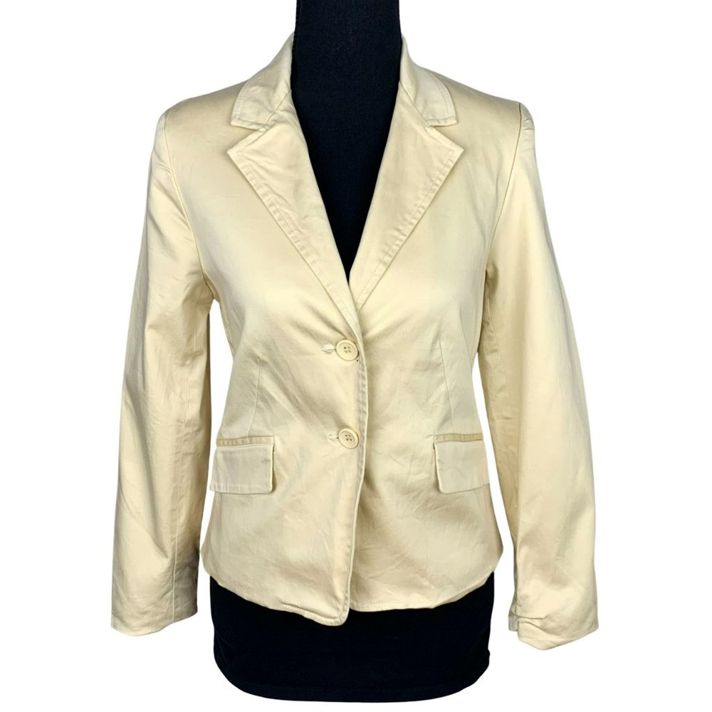 2/$25 - VINTAGE 90s Yellow Buttoned Blazer by Simply Manakin